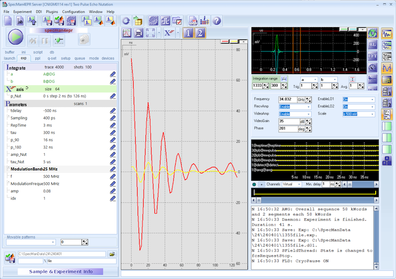 SpecMan4EPR Rabi oscillations