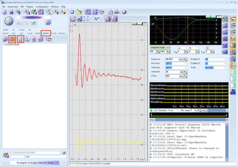 SpecMan4EPR experiment queue