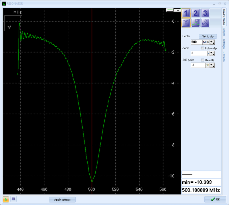 SpecMan4EPR tune mode