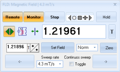 SpecMan4EPR magnetic field control