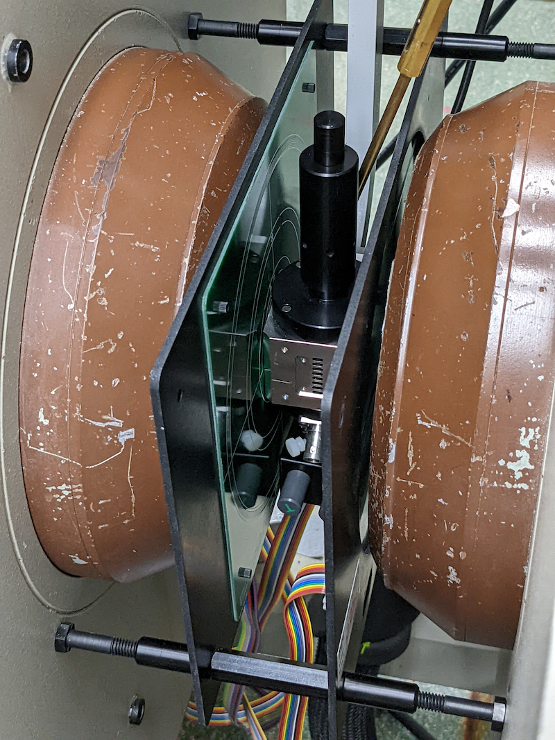 Picture of the installed shims (courtesy of Prof. Song-I Han, UCSB